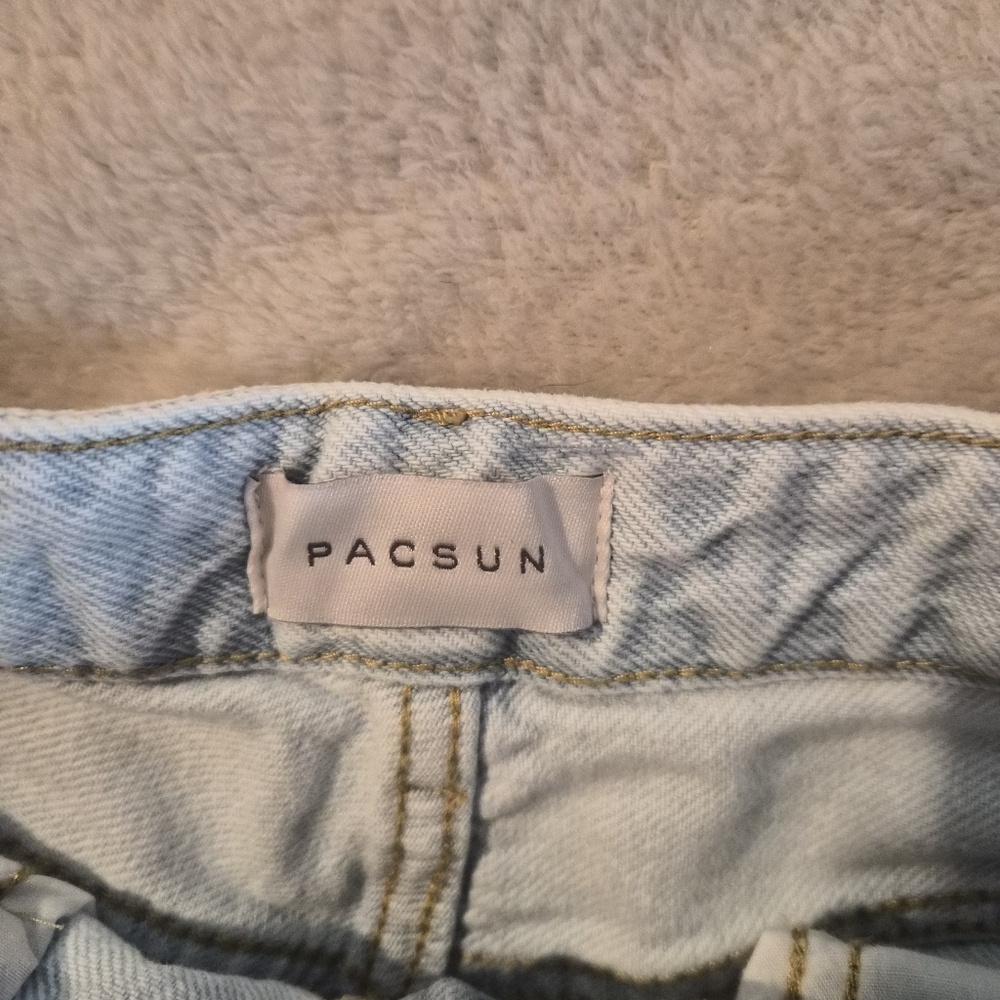 NWT PacSun 90s Boyfriend Light Blue Distressed Jeans Size 26 - Picture 8 of 14